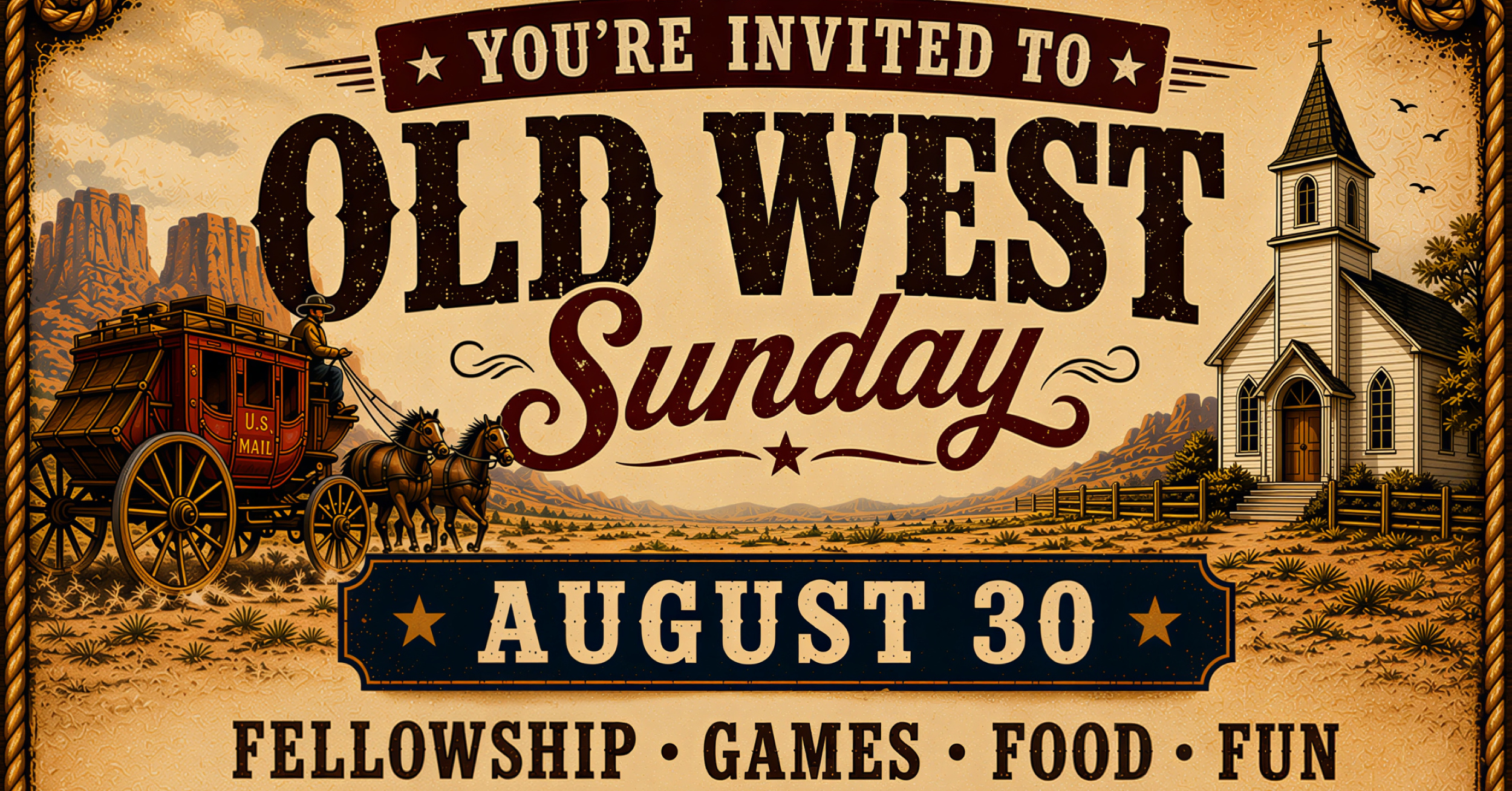 Old West Sunday at Elmwood Baptist Church